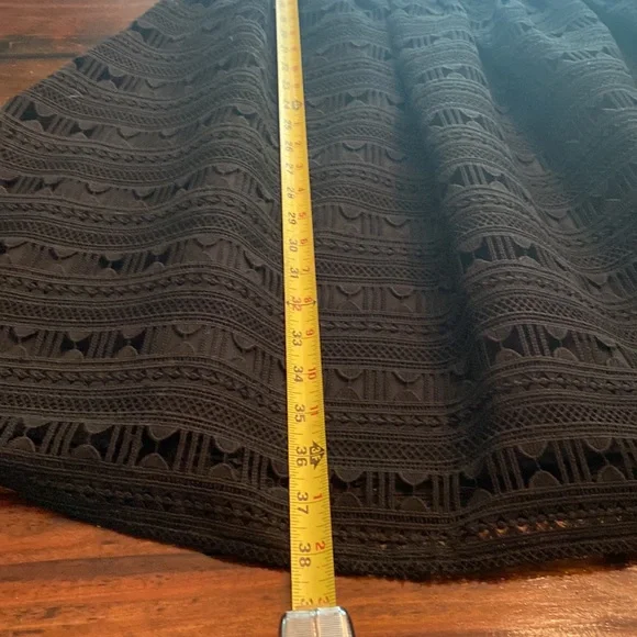 Rachel Parcell Anglaise L Black embroidered overlay fit & flare lined knee dress - Picture 13 of 16